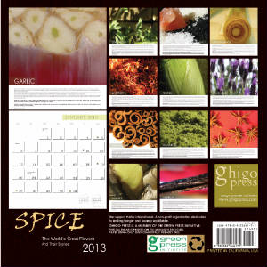 2013 SPICE COOKING CALENDAR