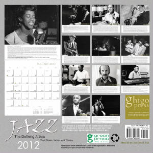 jazz calendar 2012 back